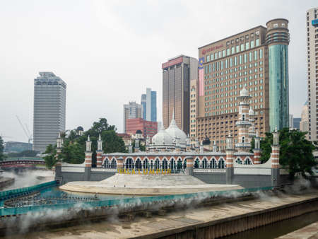 Kuala Lumpur, Malaysia : Masjid Jamek mosque, Klang and Gombak river districtのeditorial素材