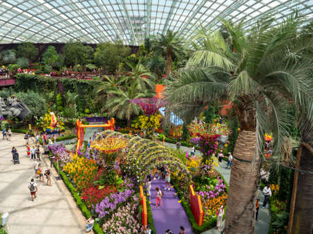 Gardens by the Bay urban nature park in Singapore Marina Bayのeditorial素材