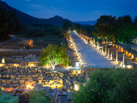 Ephesus,  Izmir province, Turkey : Roman city ruins from Ancient Greeceの写真素材