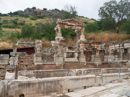 Ephesus,  Izmir province, Turkey: Roman city ruins.の写真素材