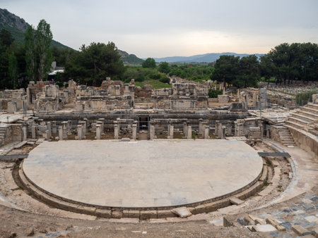 Ephesus,  Izmir province, Turkey - Summer 2024 : Roman city ruins from Ancient Greeceの写真素材