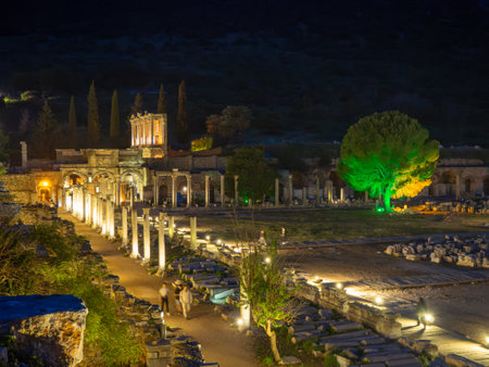 Ephesus,  Izmir province, Turkey - Summer 2024 : Roman city ruinsの写真素材