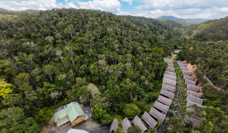 Landscapes of the island of Madagascar, nature and rain forest jungle aerial shotsの写真素材