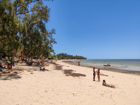 Landscapes of the island of Madagascar, Toliara Tulear Mangily Ifaty beachの写真素材