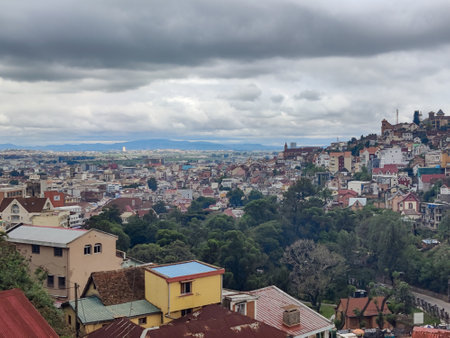Antananarivo capital city of Madagascar island, street market and lifeの写真素材