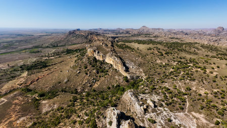 Landscapes of the island of Madagascar, Central Highlands Isalo National Parkの写真素材