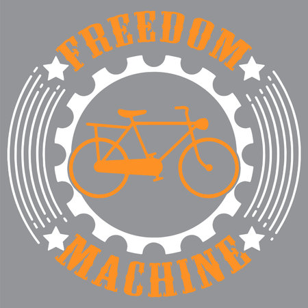 bicycle design over gray backgroundのイラスト素材