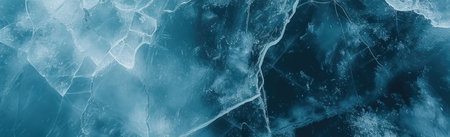 Abstract Ice Background. Blue Background with Cracks on The Ice Surface Ideaの素材