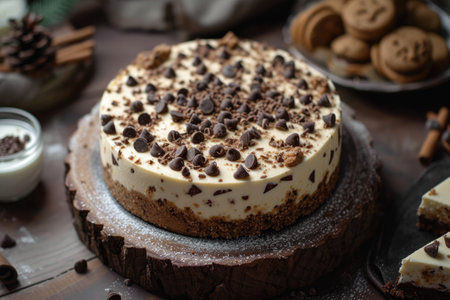 Sweet Symphony: Delighting in Chocolate Chip Cookie Dough Cheesecakeの素材