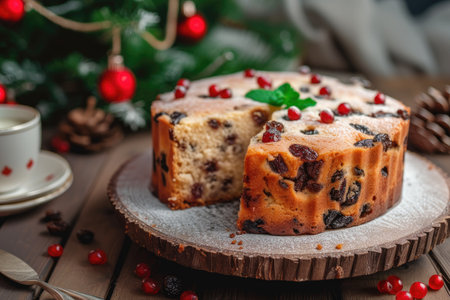 Homemade fruit cake with raisinsの素材