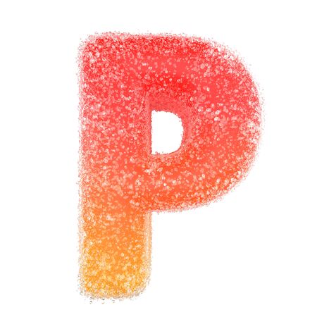 P - Letter of the alphabet made of candyの写真素材