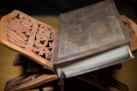 the holy quran bookの写真素材