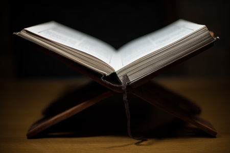 pages of holy koran the testamentの写真素材