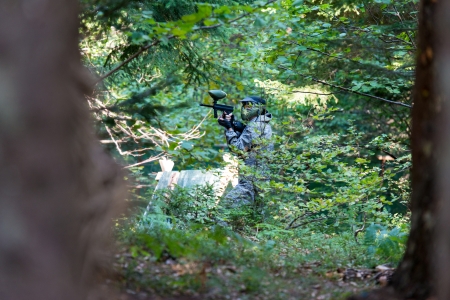 Paintball playerの写真素材
