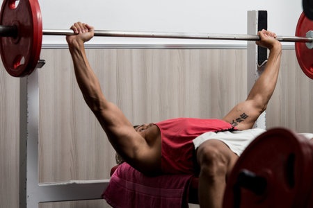 Weightlifter On Benchpress