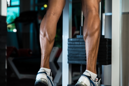 Muscular Man Calvesの写真素材
