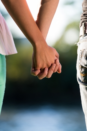 Couple Holding Handsの写真素材