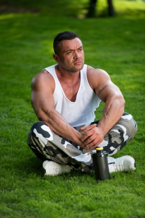 Man Resting And Relaxing Natureの写真素材