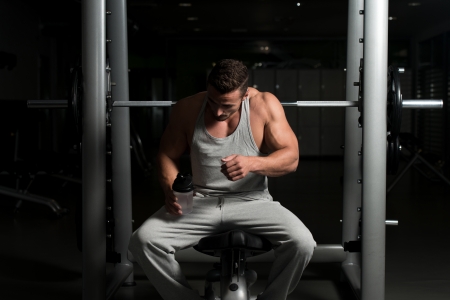 Man Drinking Water After Exerciseの写真素材