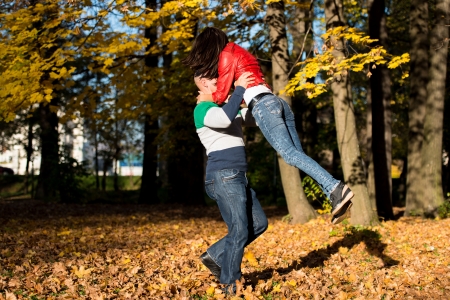 Man Spinning Womanの写真素材