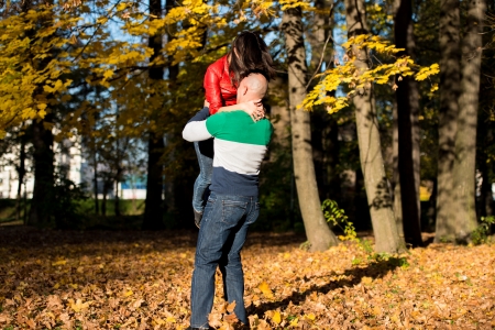 Male Carrying Smiling Femaleの写真素材