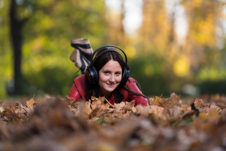 Listening To Musicの写真素材