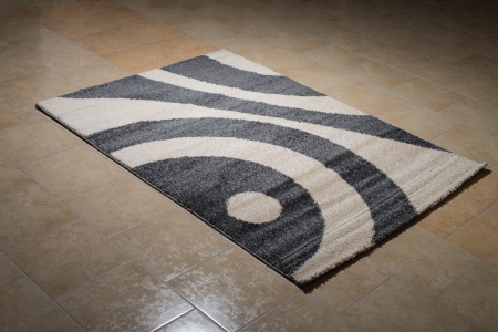 Pattern Carpet Lying On Floorの写真素材