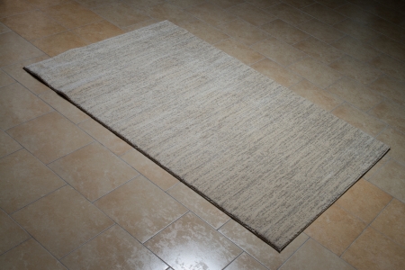 White Carpet Lying On Floorの写真素材