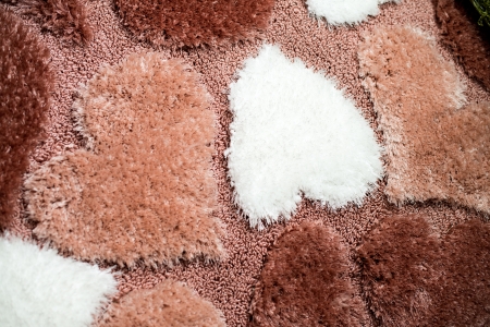 Heart Shape Carpet At Close Upの写真素材