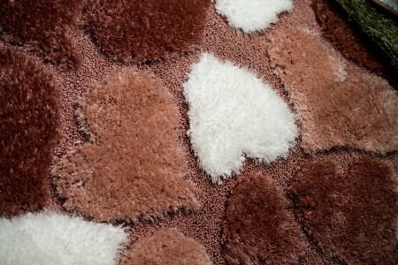 Heart Shape Carpet At Close Upの写真素材