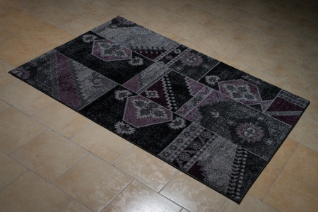Black Carpet Lying On Floorの写真素材