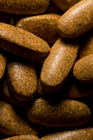 Brown Pills Spread Outの写真素材