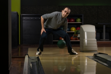 Bowler Attempts To Take Out Remaining Pinsの写真素材