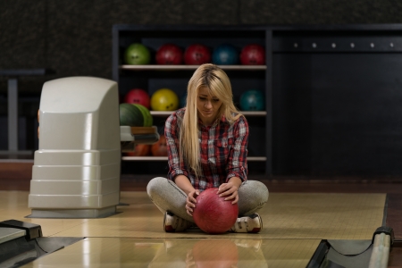 Bowling Problem At The Bowling Alleyの写真素材