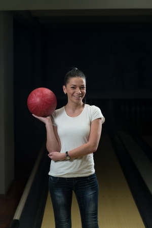 Young Women Bowlingの写真素材
