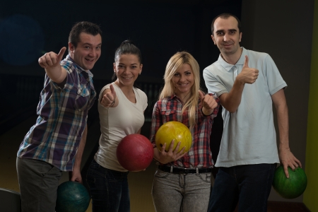 Friends Bowling Togetherの写真素材