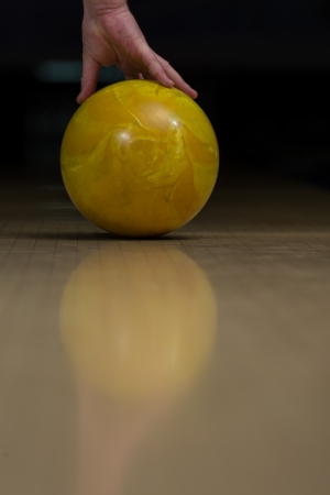Pick Up The Bowling Ballの写真素材