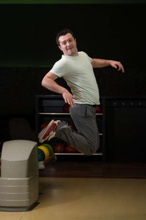 Ecstatic Man Happy About The Winの写真素材