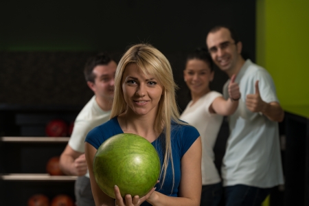 Friends Bowling Togetherの写真素材