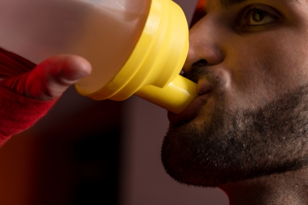 Fighter Drinking From A Bottle Of Waterの写真素材