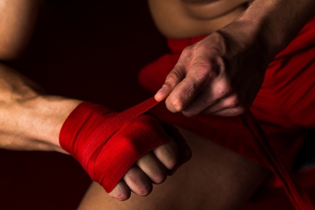Ultimate Fighter Getting Readyの写真素材