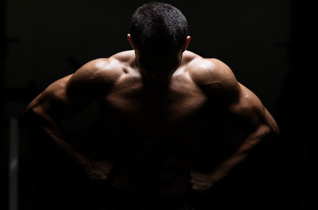 Muscular Man Praying - Spiritual Concentration Concept