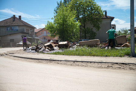 Flood in 2014 - Maglaj - Bosnia And Herzegovinaのeditorial素材