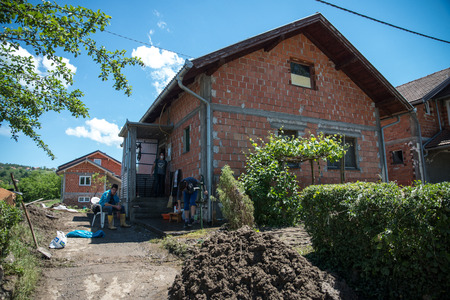 Flood in 2014 - Sevarlije - Bosnia And Herzegovinaのeditorial素材