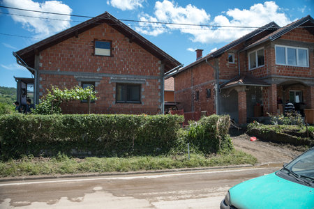 Flood in 2014 - Sevarlije - Bosnia And Herzegovinaのeditorial素材