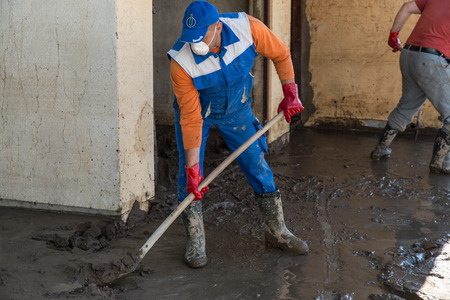 Flood in 2014 - Pridijel - Bosnia And Herzegovinaのeditorial素材