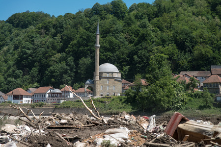 Flood in 2014 - Maglaj - Bosnia And Herzegovinaのeditorial素材