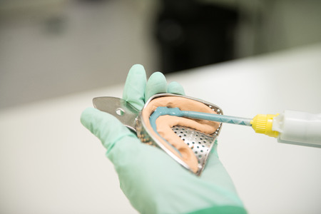 Close-up Shot Of Dental Impression With Implantの写真素材