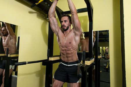 Healthy Young Man Resting In Healthy Club After Exercising