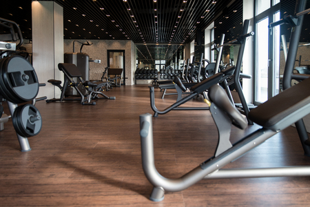 Equipment And Machines At The Modern Gym Room Fitness Centerの写真素材